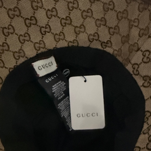 Luxury Inspired Tan wide rimmed Monogram Bucket Hat NWT - Picture 3 of 8